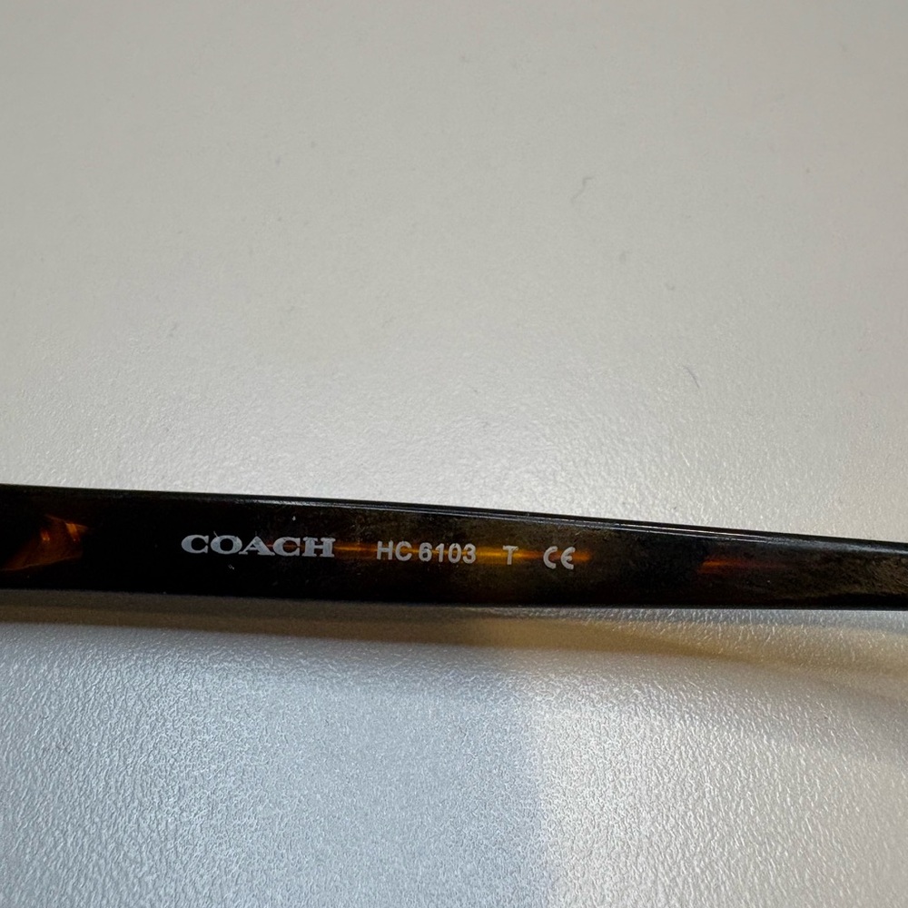 COACH EYEGLASSES 5443 (Black Tort Gltr Varsity Stripe) 52•16•140 COACH GLASSES - Picture 9 of 13